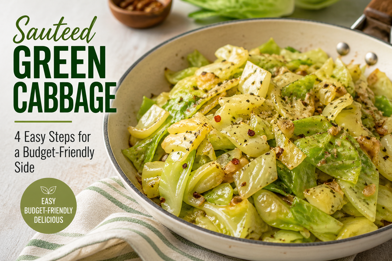 Sauteed Green Cabbage: 4 Easy Steps for a Budget-Friendly Side